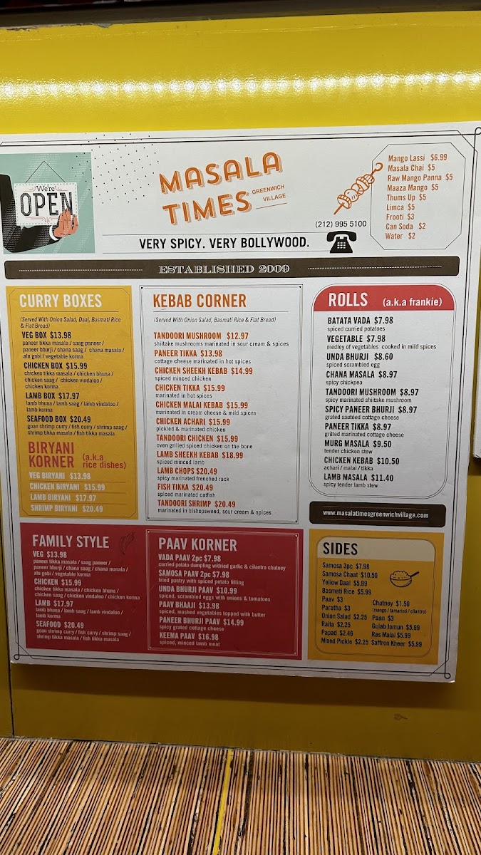 Masala Times Menu - Image 4